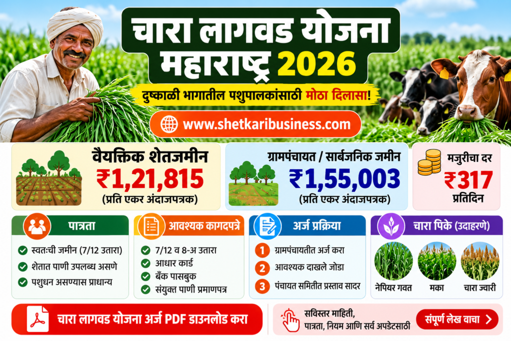 चारा लागवड अनुदान योजना 2026 – निधी, पात्रता आणि अर्ज प्रक्रिया | ShetkariBusiness.com